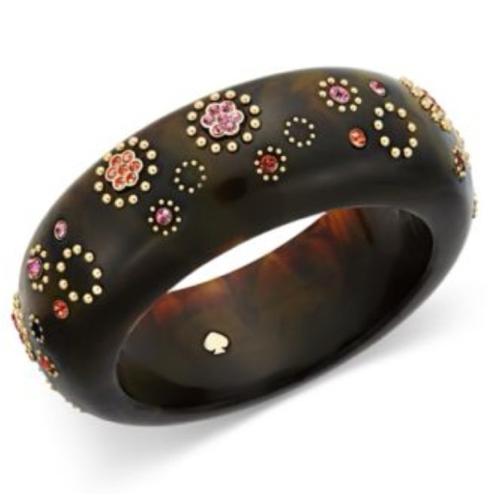 kate spade Black and Gold Floral Bangle